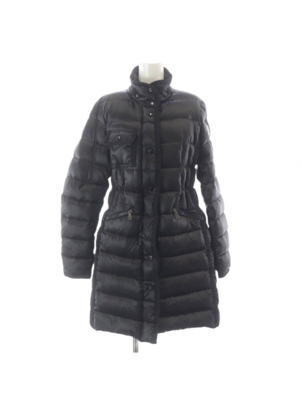 Moncler Hermine Down Coat Logo L Black 2
